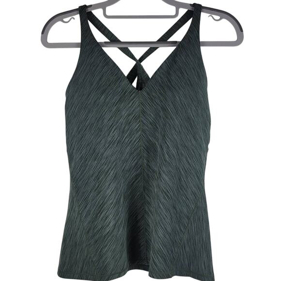 Prana Athletic Workout Active Wear Green Built In Sports Bra Tank Small - Picture 1 of 4